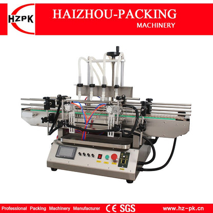 HZPK Automatic Tabletop Liquid Juice Water Filling Machine Diaphragm Pump Food Grade Material Stainless Steel Body TFM-120Y