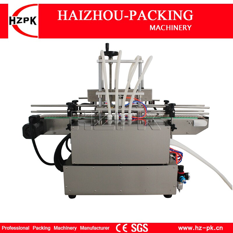 HZPK Automatic Tabletop Liquid Juice Water Filling Machine Diaphragm Pump Food Grade Material Stainless Steel Body TFM-120Y