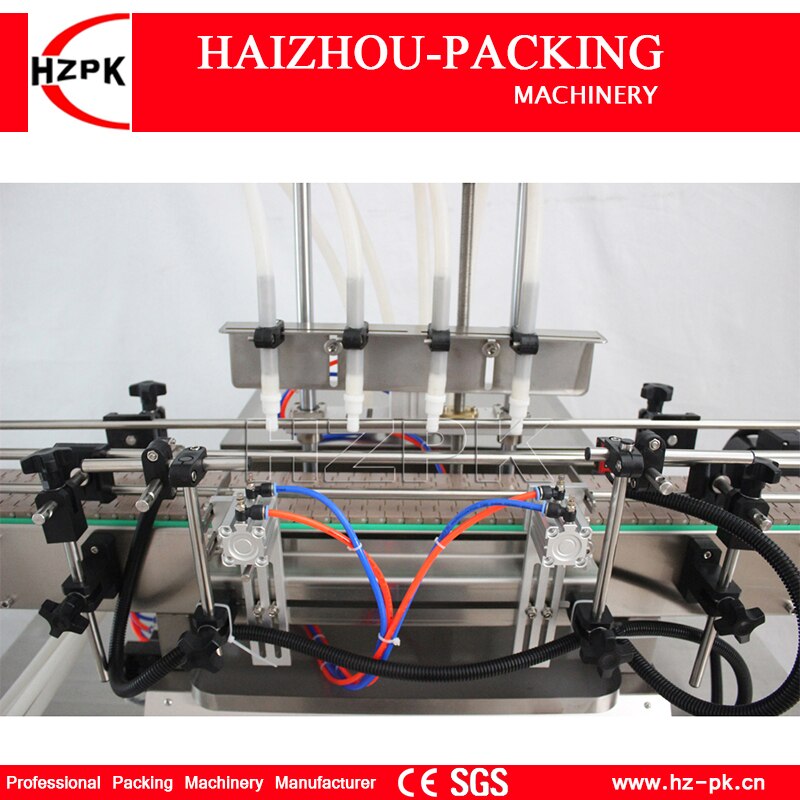 HZPK Automatic Tabletop Liquid Juice Water Filling Machine Diaphragm Pump Food Grade Material Stainless Steel Body TFM-120Y