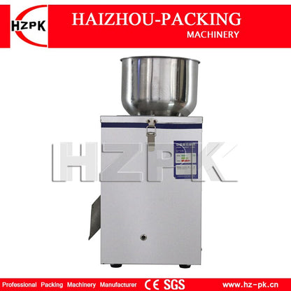 HZPK Small Granule Tea Spices Roasted Seeds Nuts Accesories 2-50g Weighing Bag Jar Bottles Filling Beans Packing Machine 510B