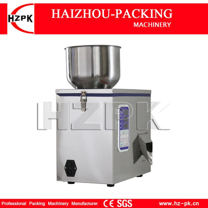 HZPK Small Granule Tea Spices Roasted Seeds Nuts Accesories 2-50g Weighing Bag Jar Bottles Filling Beans Packing Machine 510B