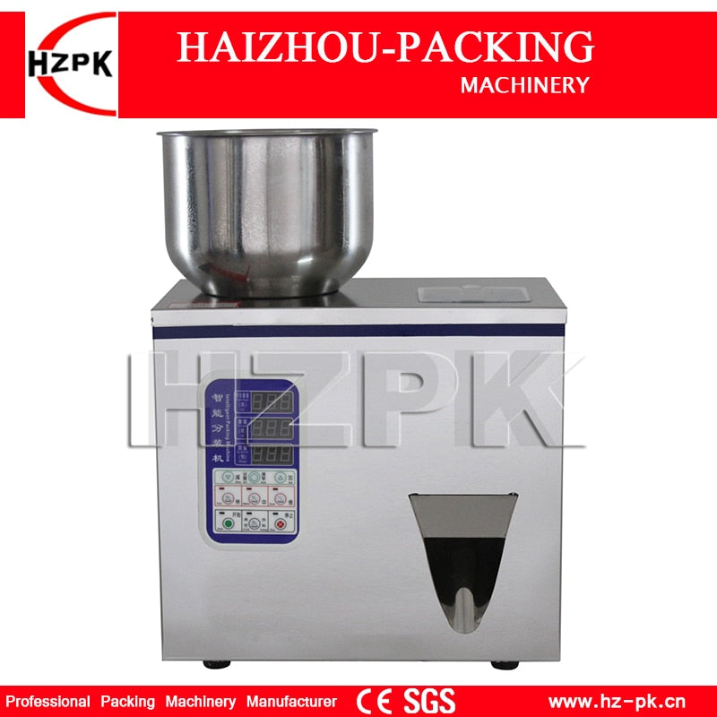 HZPK Small Granule Tea Spices Roasted Seeds Nuts Accesories 2-50g Weighing Bag Jar Bottles Filling Beans Packing Machine 510B