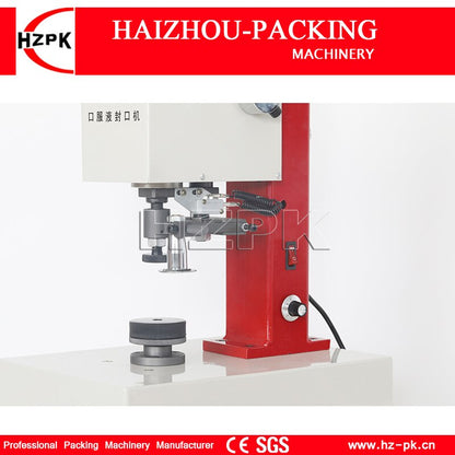 HZPK Semi-automatic Vial Galss Bottles Seamer Metal Beautiful View Manual Aluminum Lids Sealing Small Commercial Packing Machine