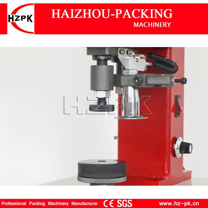 HZPK Semi-automatic Vial Galss Bottles Seamer Metal Beautiful View Manual Aluminum Lids Sealing Small Commercial Packing Machine